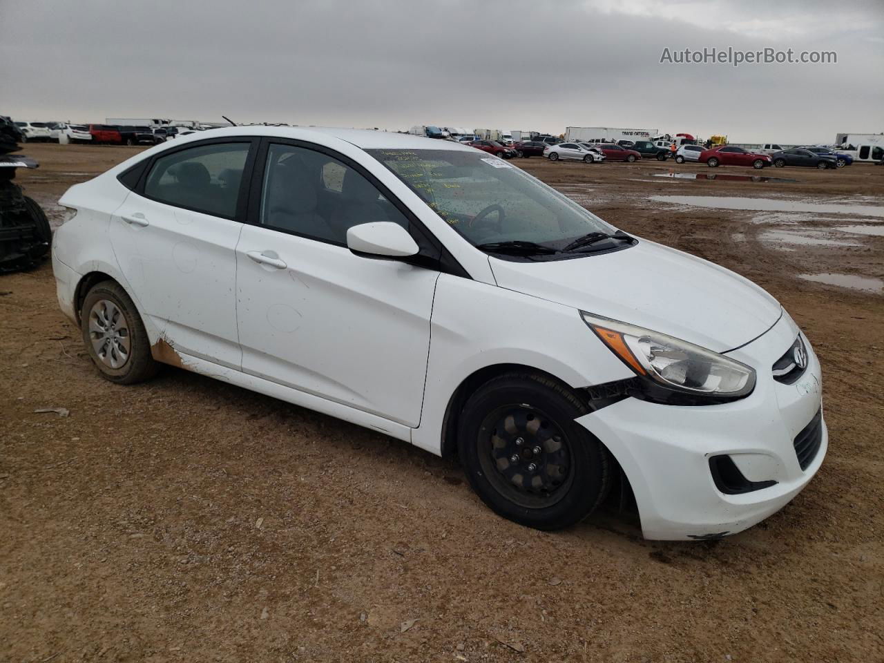 2015 Hyundai Accent Gls White vin: KMHCT4AE9FU794791