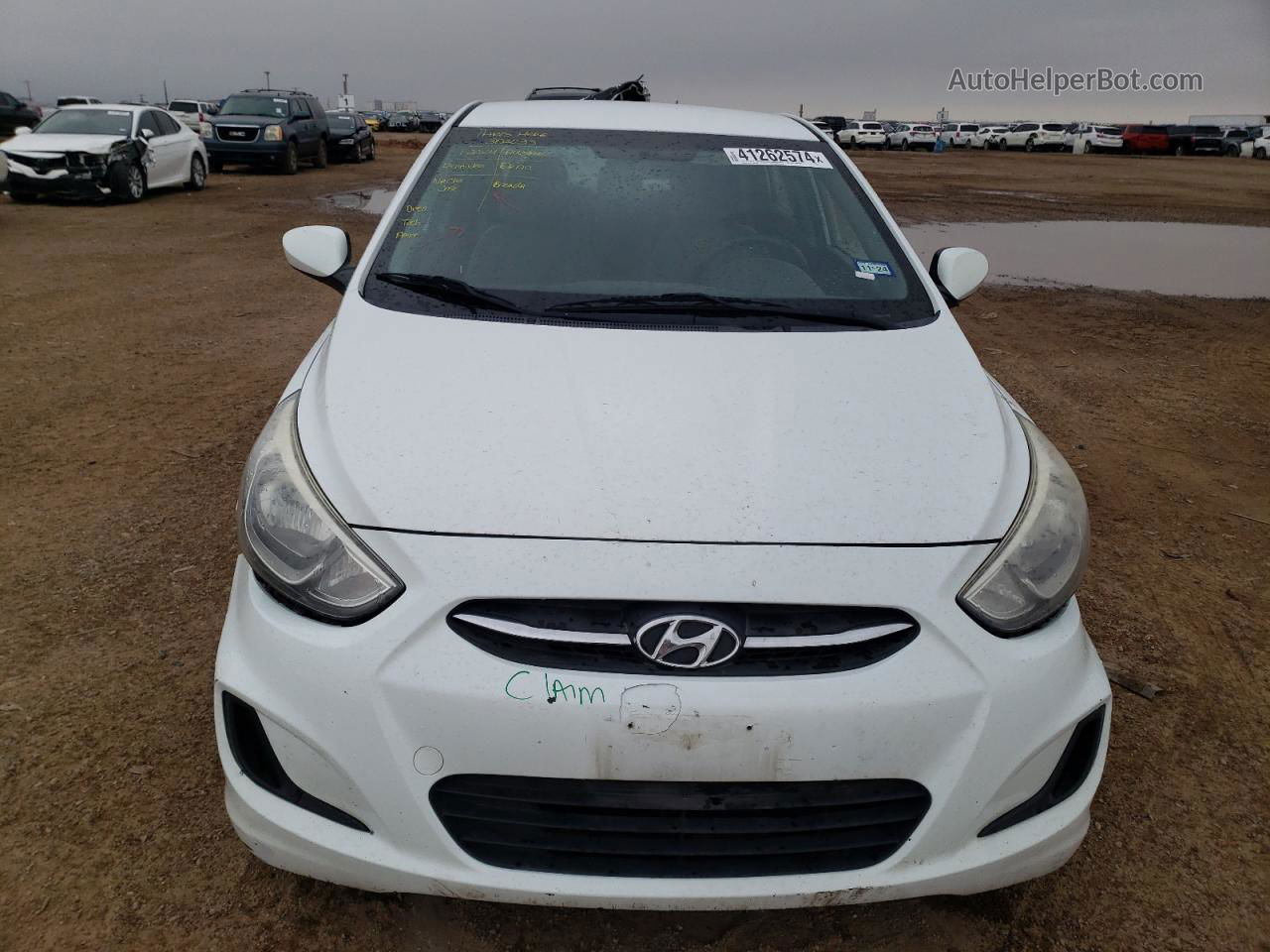 2015 Hyundai Accent Gls White vin: KMHCT4AE9FU794791