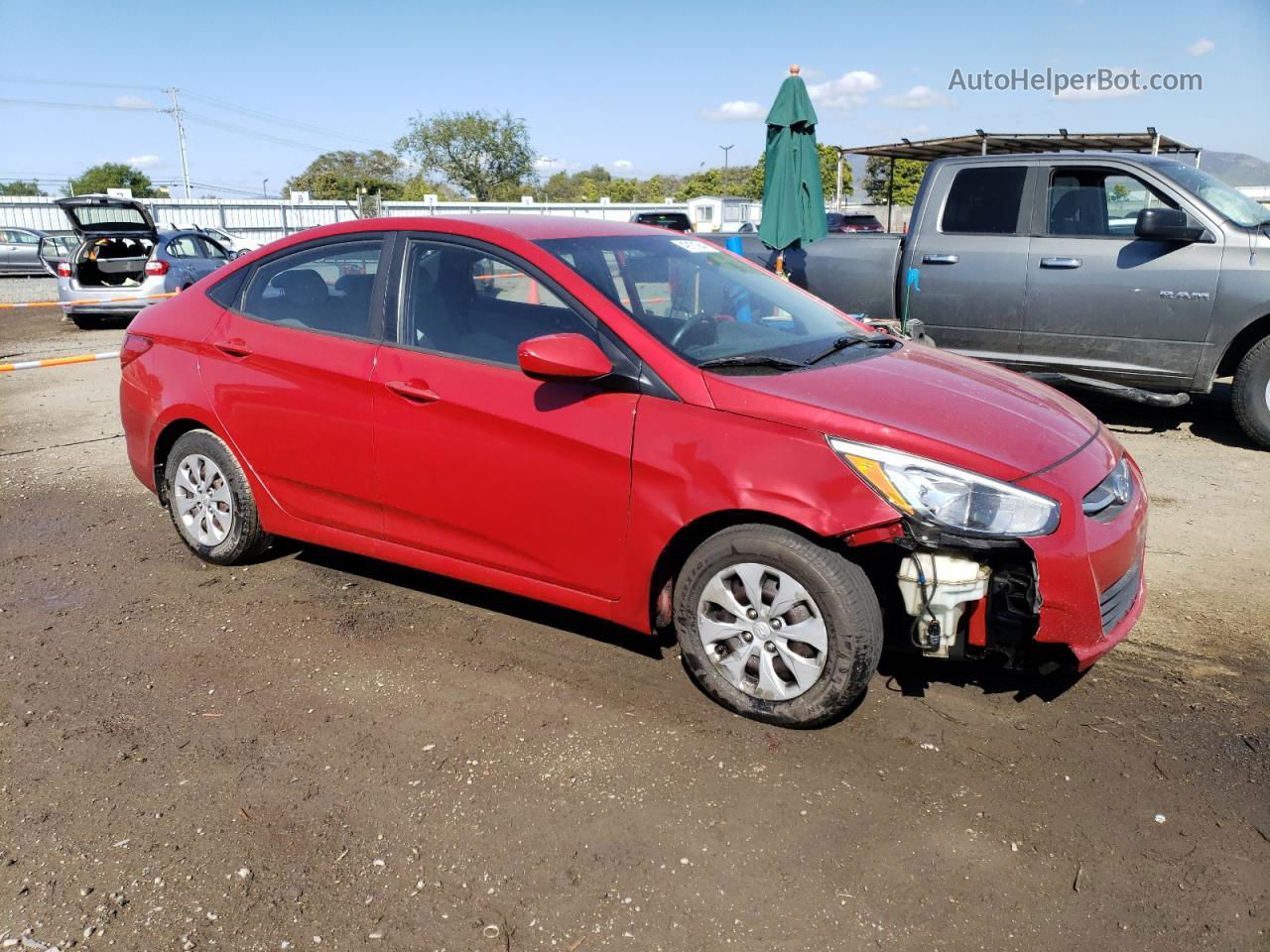 2015 Hyundai Accent Gls Red vin: KMHCT4AE9FU800105