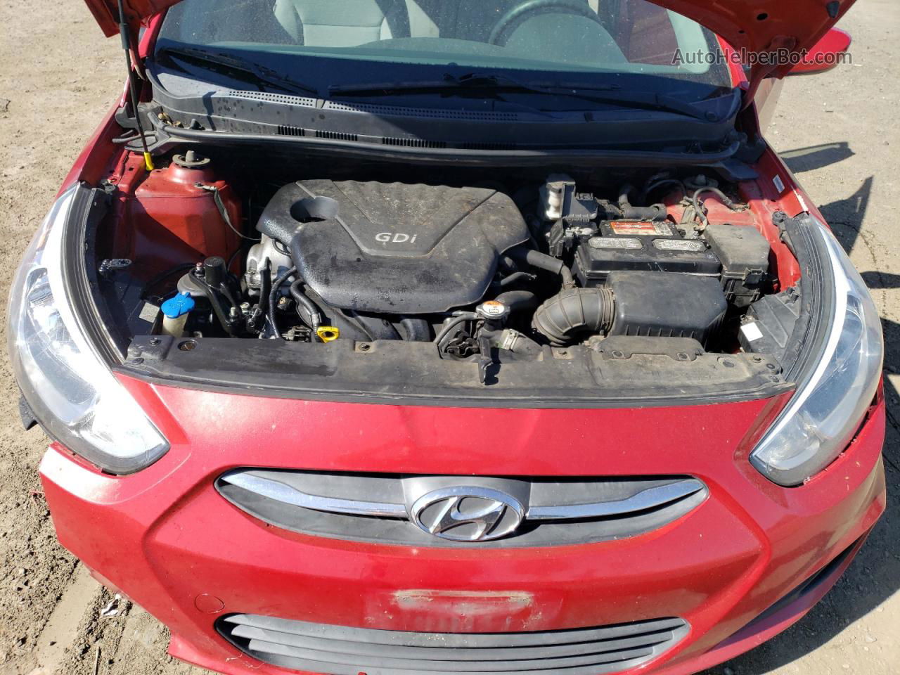 2015 Hyundai Accent Gls Red vin: KMHCT4AE9FU800105