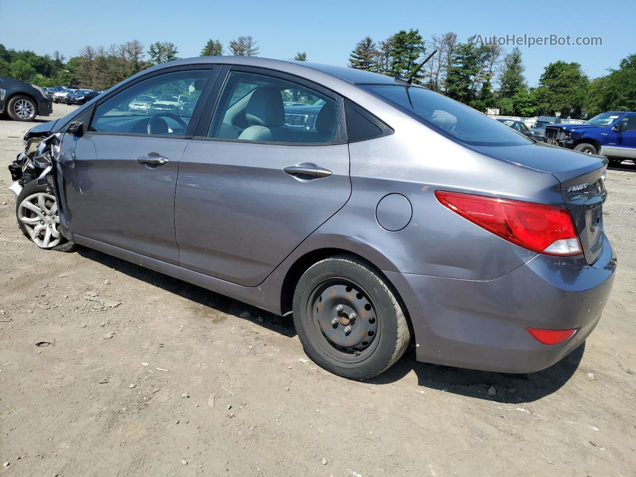 2015 Hyundai Accent Gls Silver vin: KMHCT4AE9FU860885