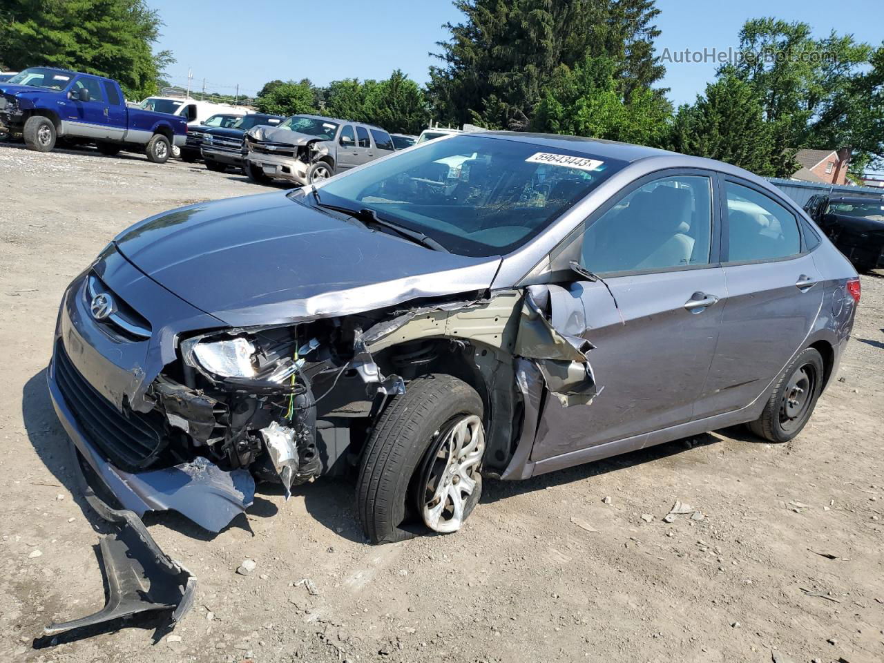 2015 Hyundai Accent Gls Silver vin: KMHCT4AE9FU860885