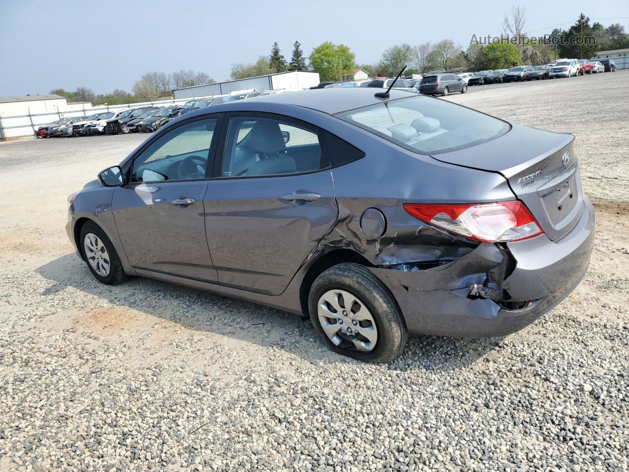 2015 Hyundai Accent Gls Gray vin: KMHCT4AE9FU912130