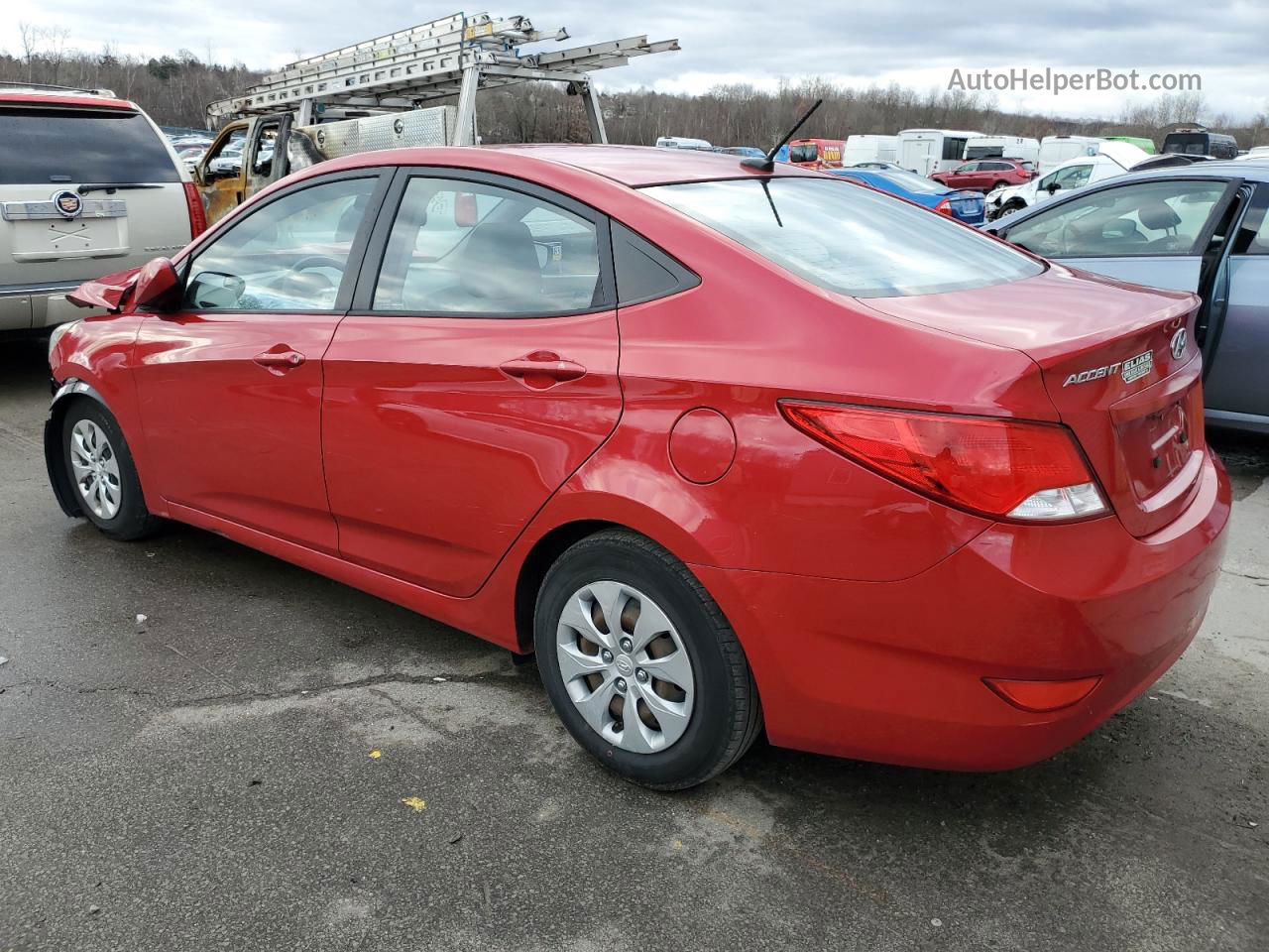 2015 Hyundai Accent Gls Red vin: KMHCT4AE9FU917778