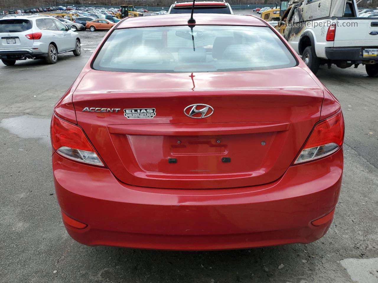 2015 Hyundai Accent Gls Red vin: KMHCT4AE9FU917778