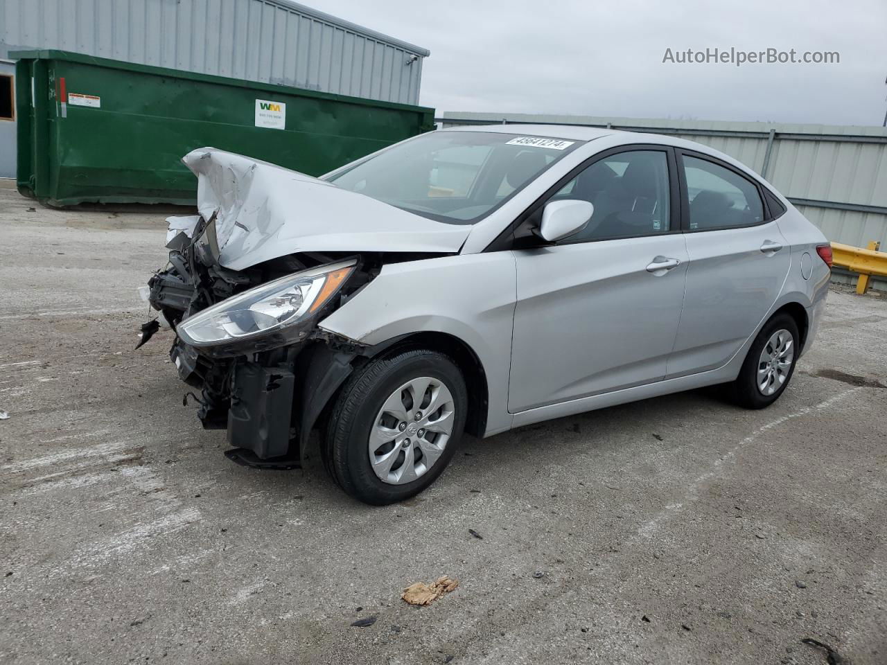 2015 Hyundai Accent Gls Silver vin: KMHCT4AE9FU924956