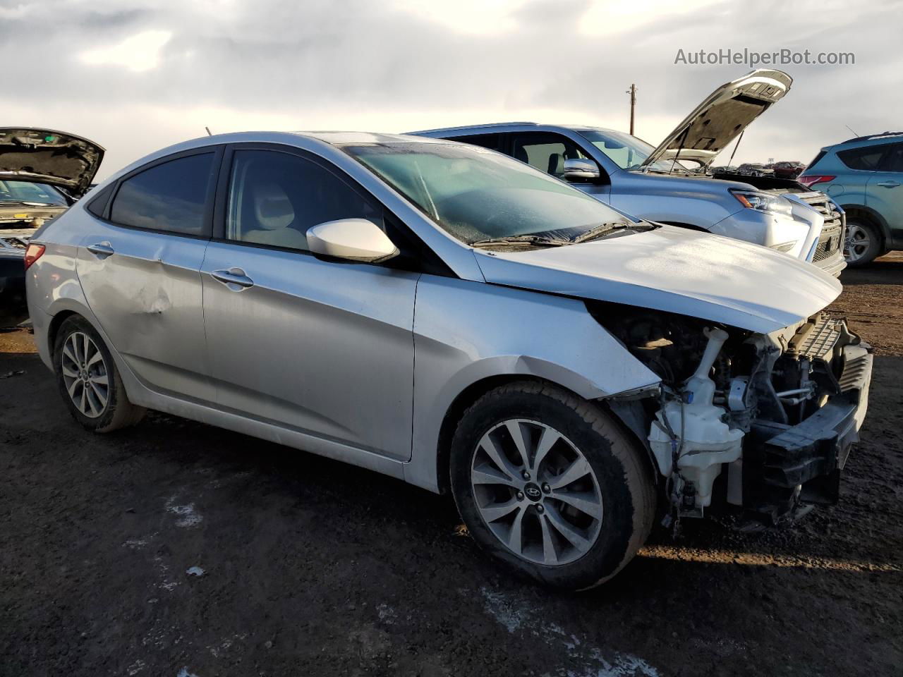 2016 Hyundai Accent Se Серебряный vin: KMHCT4AE9GU010014