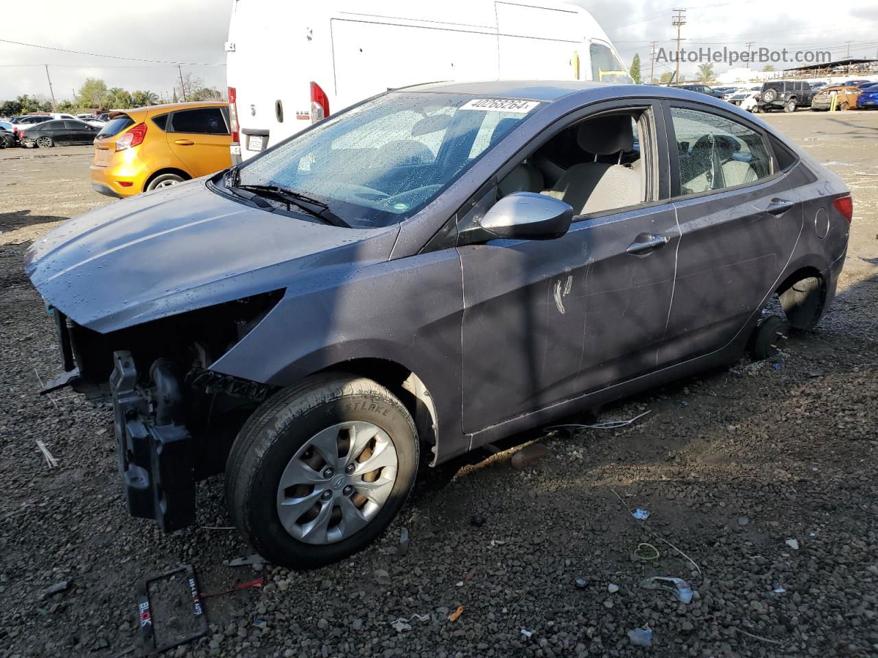 2016 Hyundai Accent Se Gray vin: KMHCT4AE9GU013706