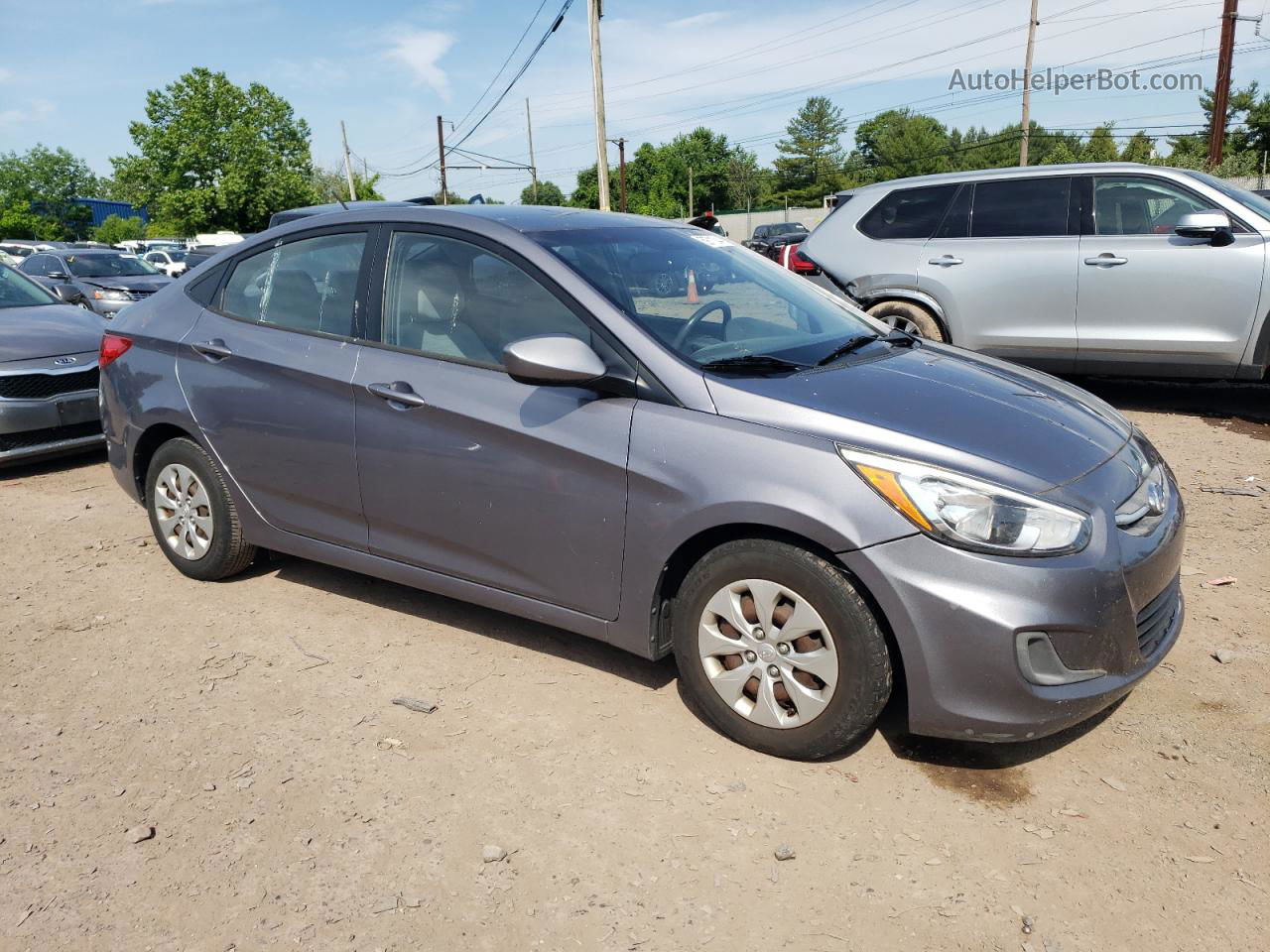 2016 Hyundai Accent Se Серебряный vin: KMHCT4AE9GU028996