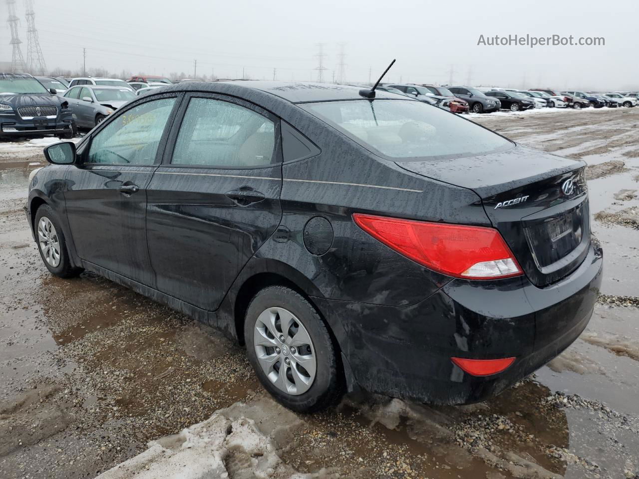 2016 Hyundai Accent Se Черный vin: KMHCT4AE9GU064025