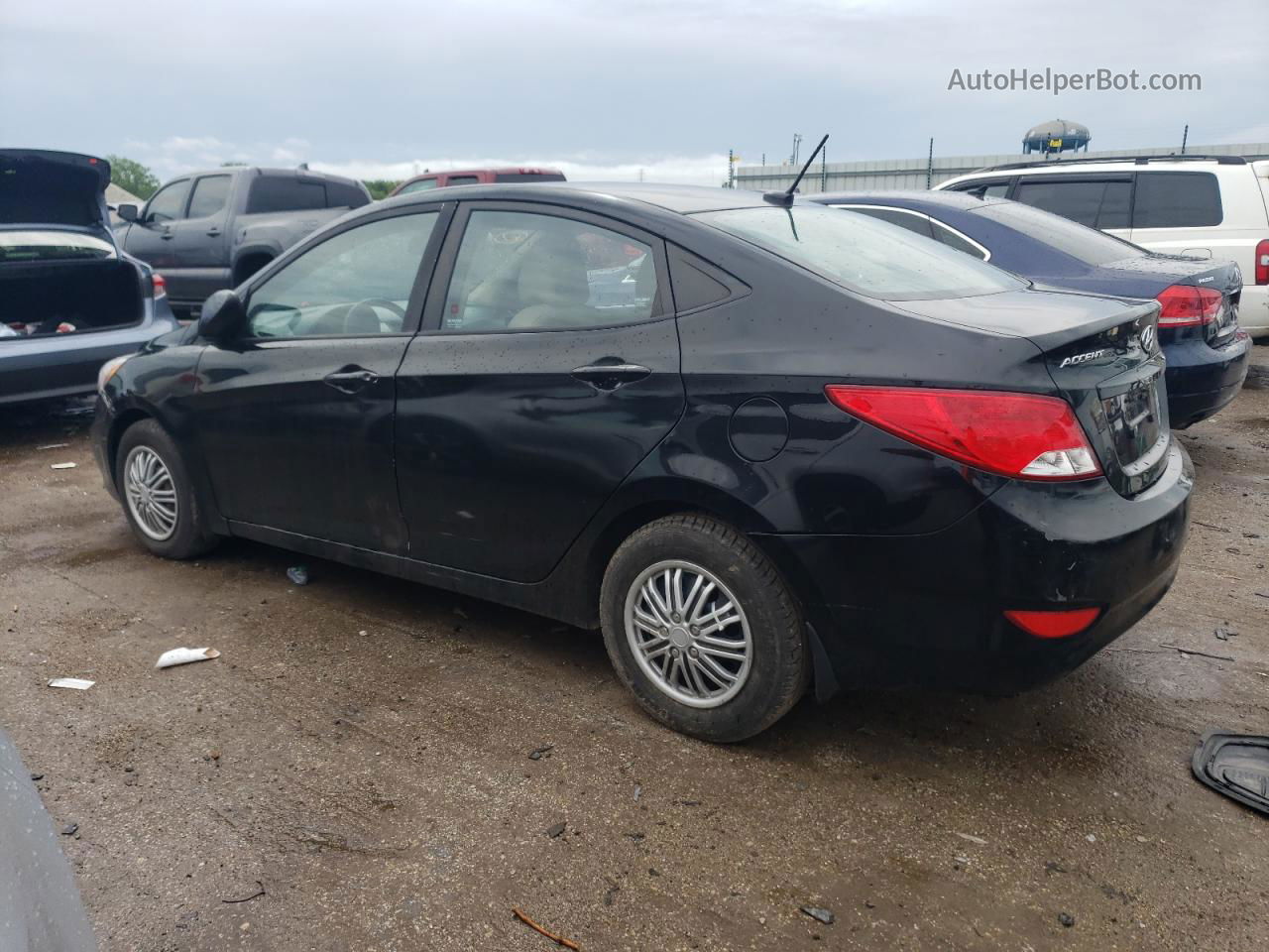 2016 Hyundai Accent Se Черный vin: KMHCT4AE9GU078622