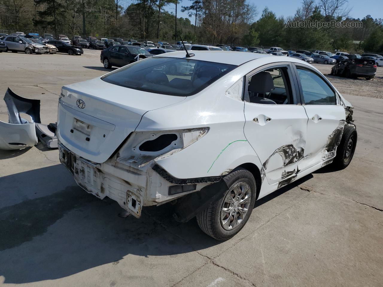 2016 Hyundai Accent Se White vin: KMHCT4AE9GU084646