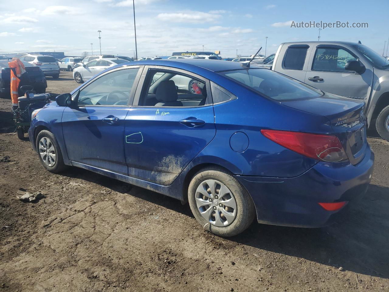 2016 Hyundai Accent Se Синий vin: KMHCT4AE9GU094626