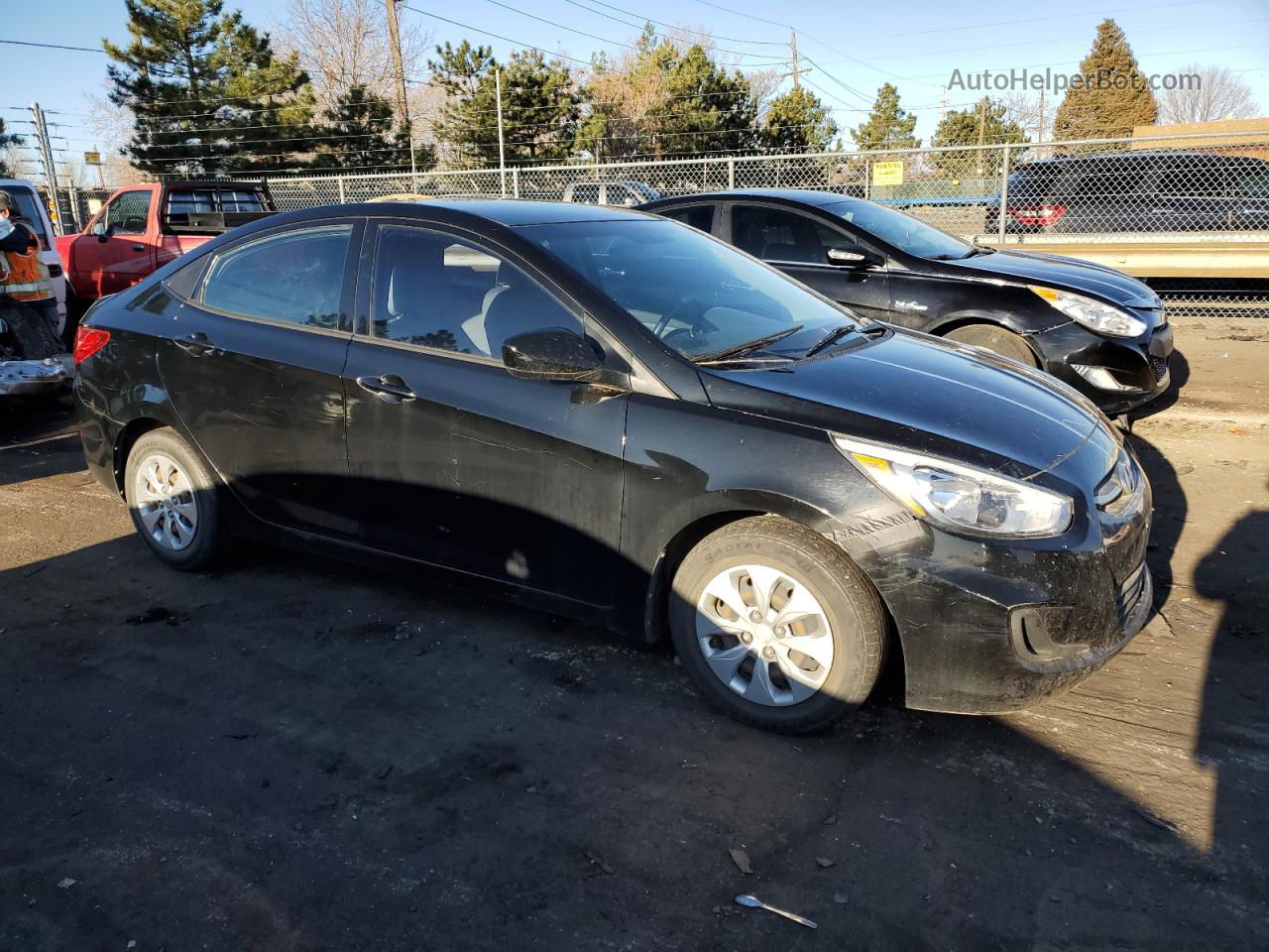 2016 Hyundai Accent Se Черный vin: KMHCT4AE9GU123042