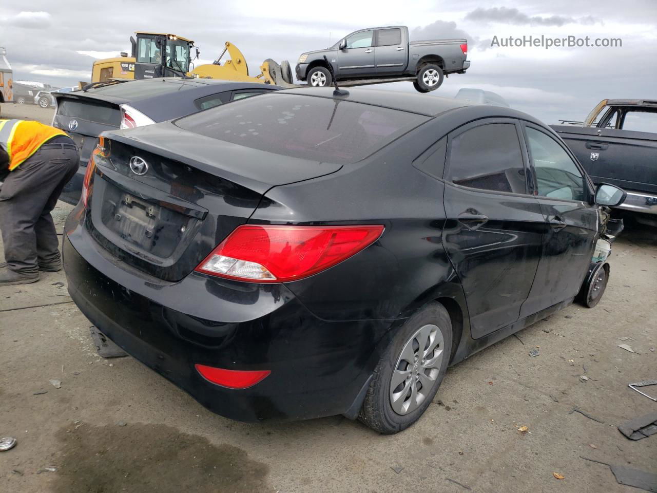 2016 Hyundai Accent Se Черный vin: KMHCT4AE9GU159572