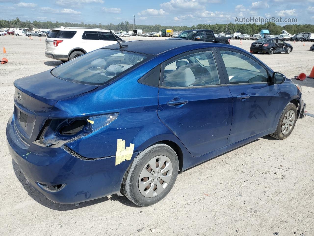 2016 Hyundai Accent Se Синий vin: KMHCT4AE9GU943119