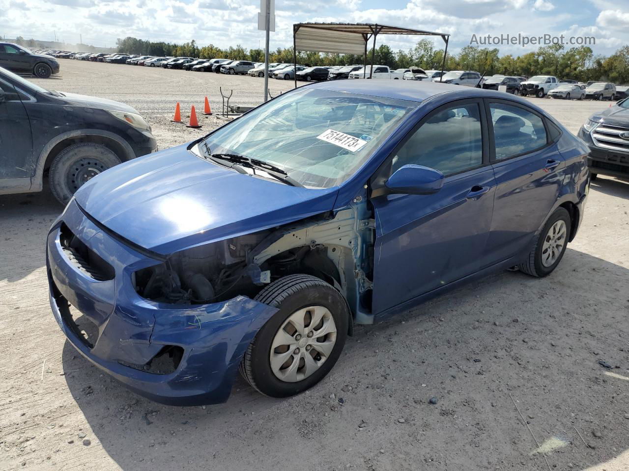 2016 Hyundai Accent Se Blue vin: KMHCT4AE9GU943119