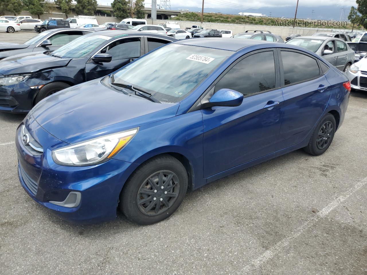 2016 Hyundai Accent Se Синий vin: KMHCT4AE9GU964018