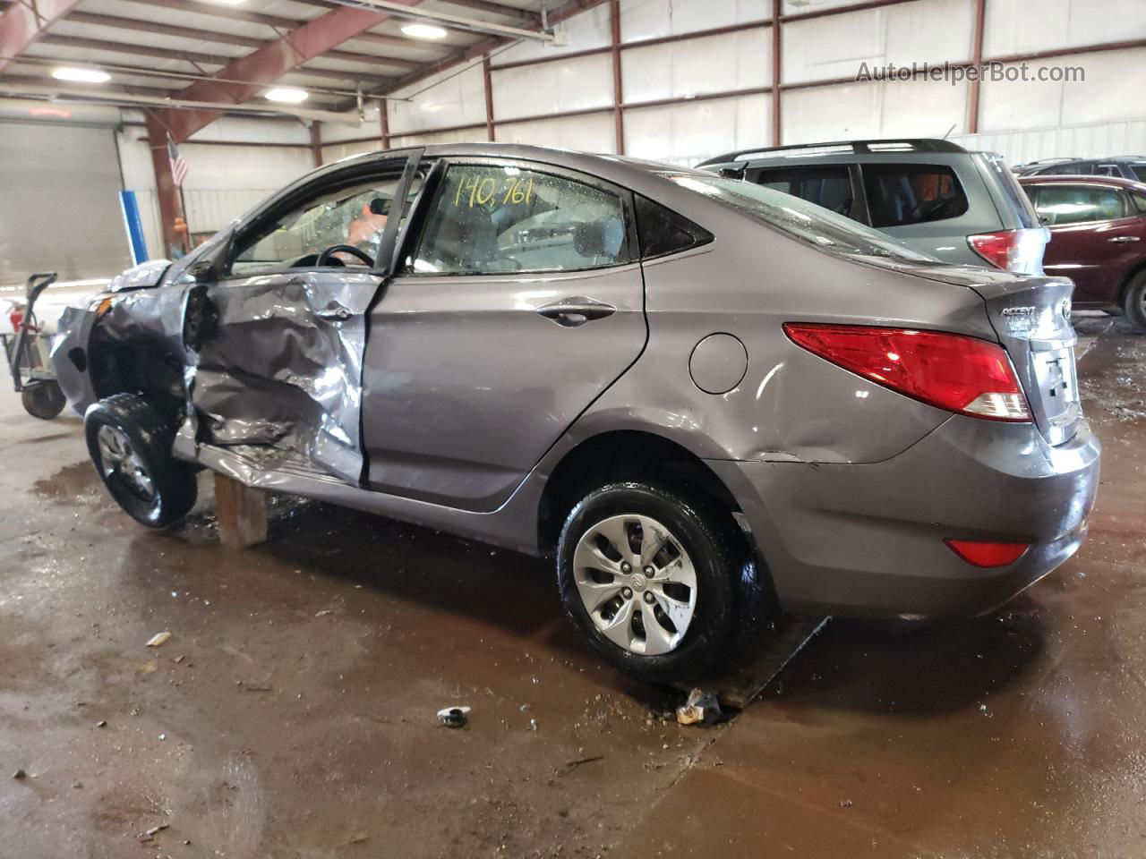 2016 Hyundai Accent Se Gray vin: KMHCT4AE9GU973611