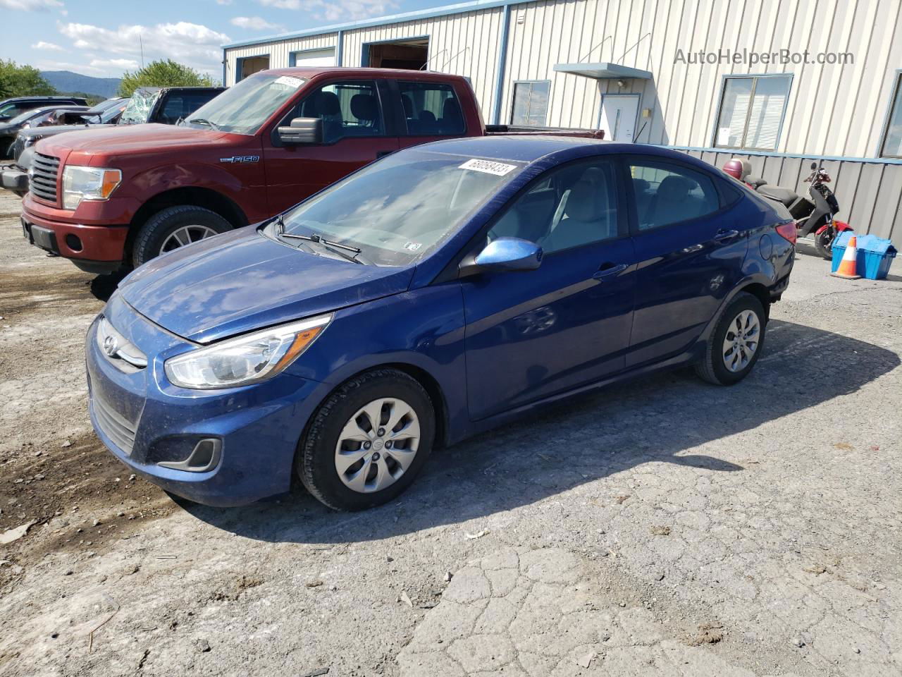 2017 Hyundai Accent Se Синий vin: KMHCT4AE9HU308645