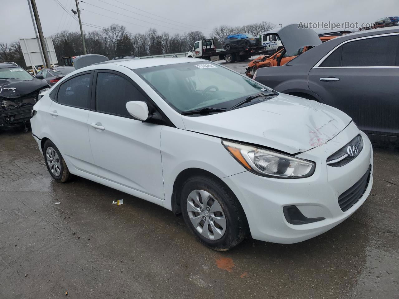 2017 Hyundai Accent Se White vin: KMHCT4AE9HU374869