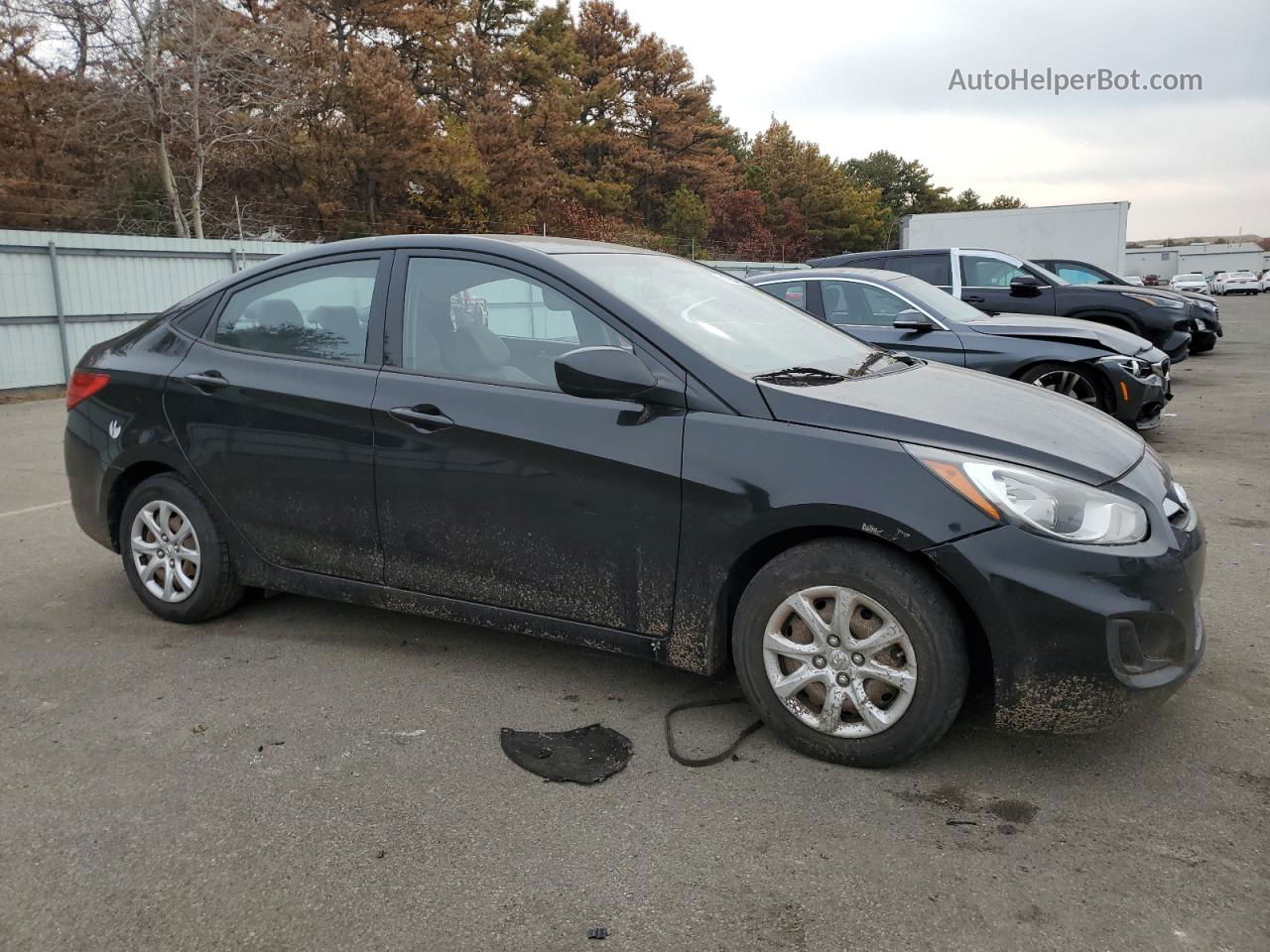 2013 Hyundai Accent Gls Black vin: KMHCT4AEXDU353359