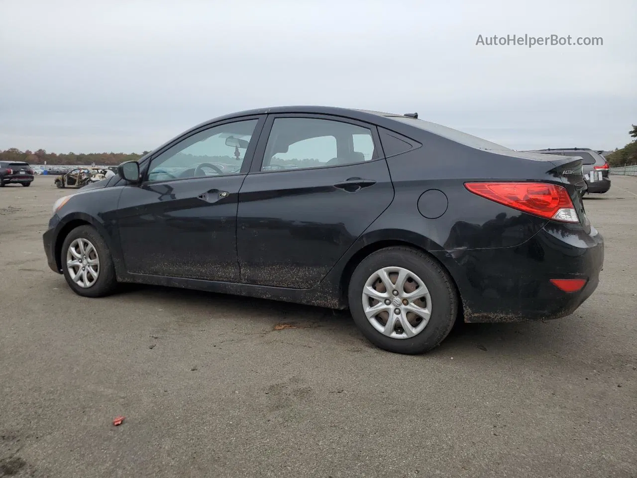 2013 Hyundai Accent Gls Black vin: KMHCT4AEXDU353359