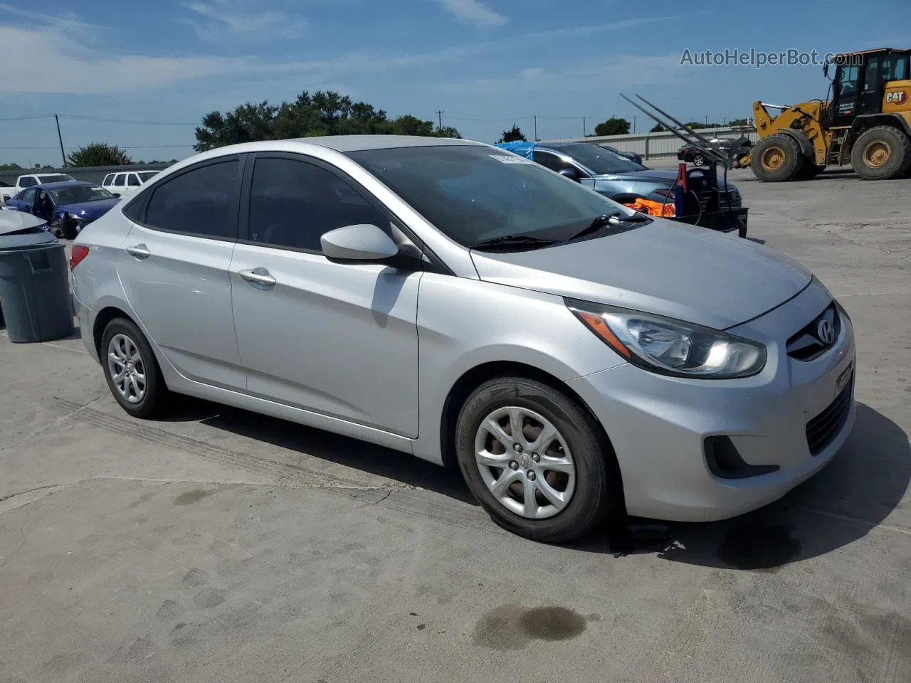 2013 Hyundai Accent Gls Silver vin: KMHCT4AEXDU357508