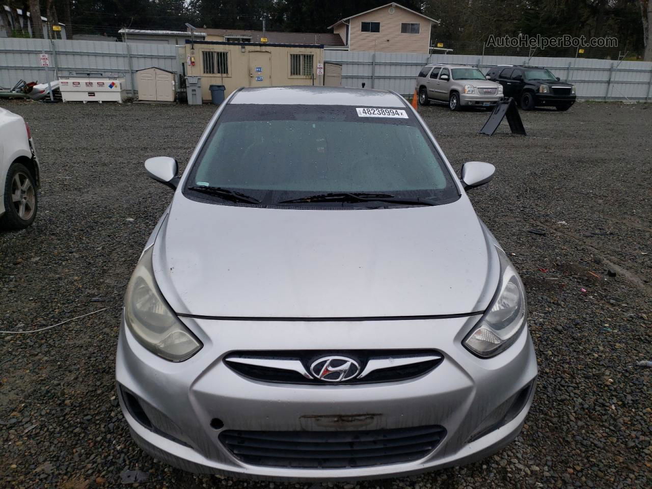 2013 Hyundai Accent Gls Серебряный vin: KMHCT4AEXDU386636