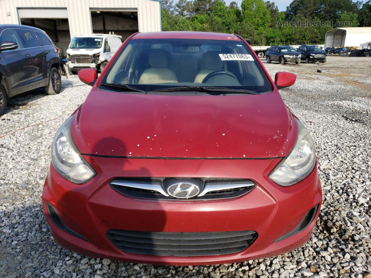 2013 Hyundai Accent Gls Red vin: KMHCT4AEXDU414788