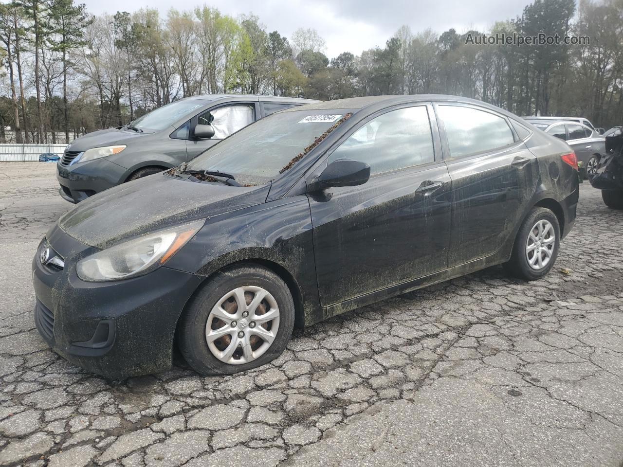 2014 Hyundai Accent Gls Black vin: KMHCT4AEXEU728619