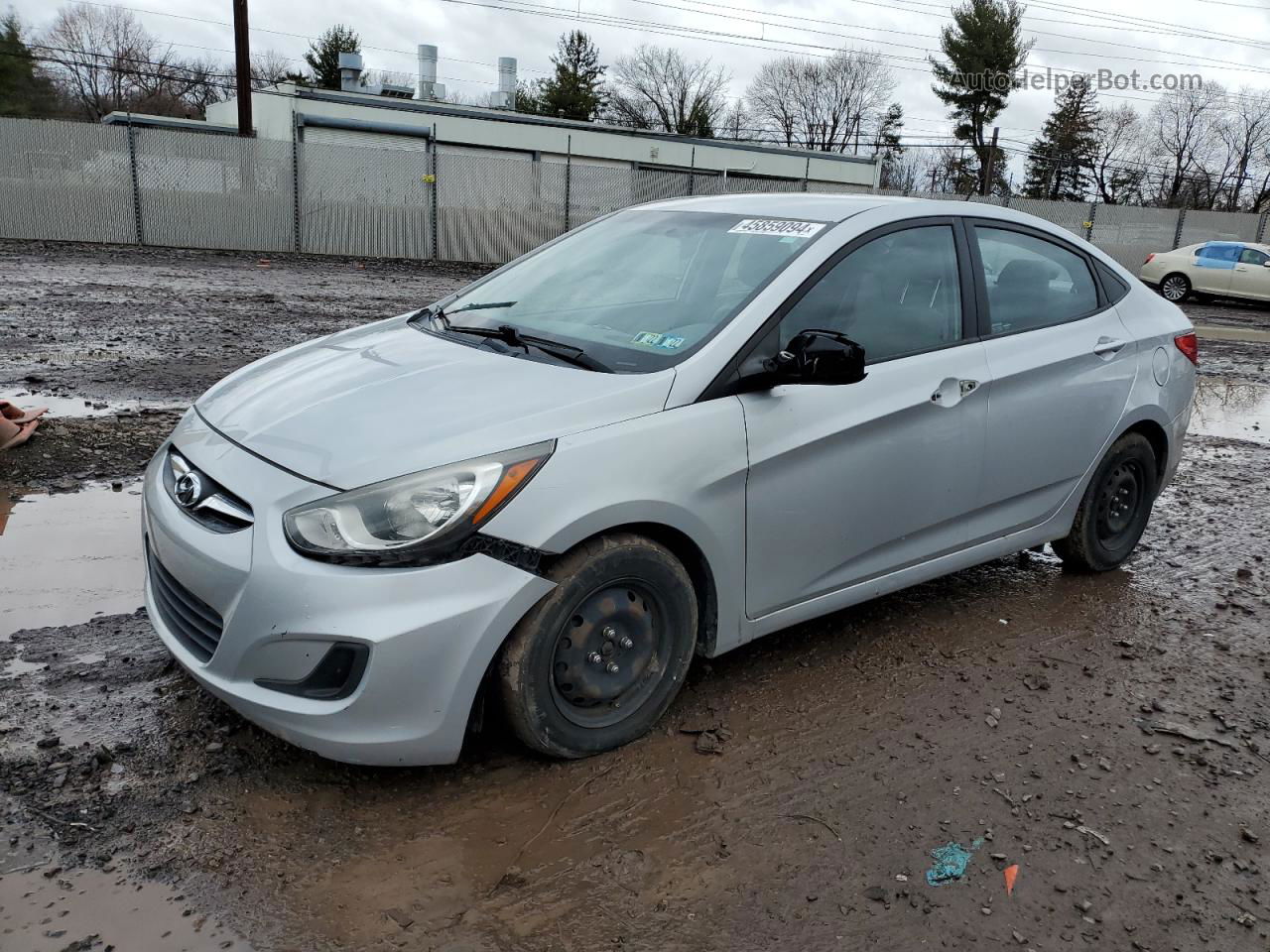 2014 Hyundai Accent Gls Серебряный vin: KMHCT4AEXEU739863