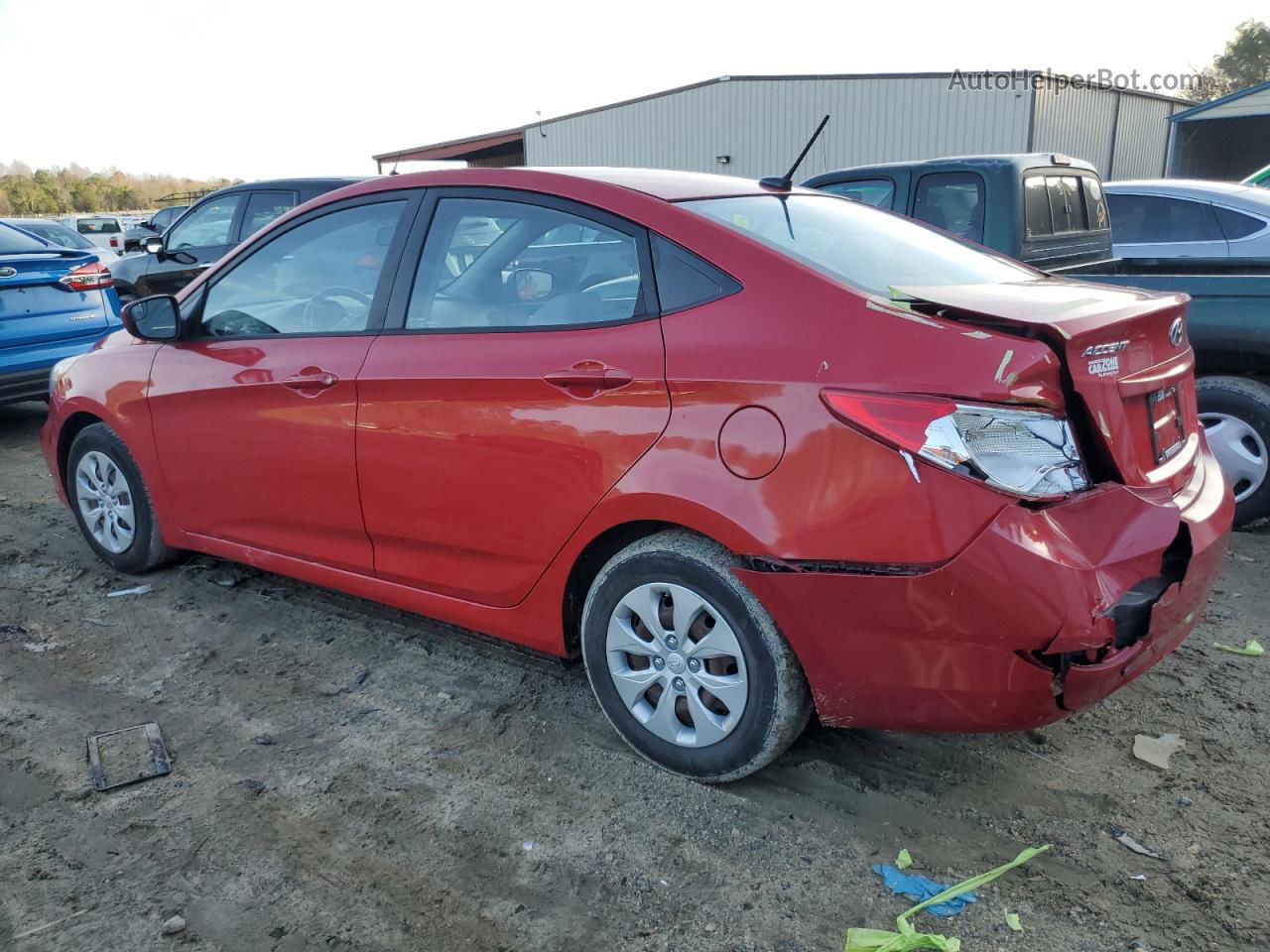 2015 Hyundai Accent Gls Red vin: KMHCT4AEXFU792614