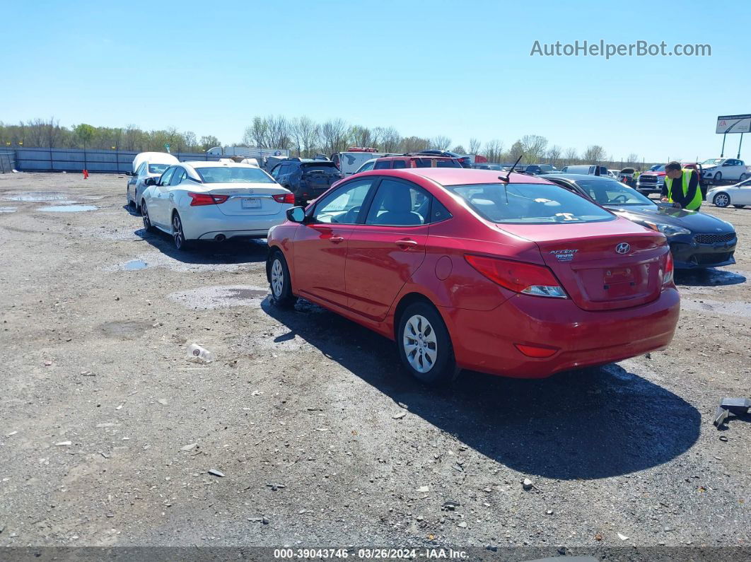 2015 Hyundai Accent Gls Красный vin: KMHCT4AEXFU802008