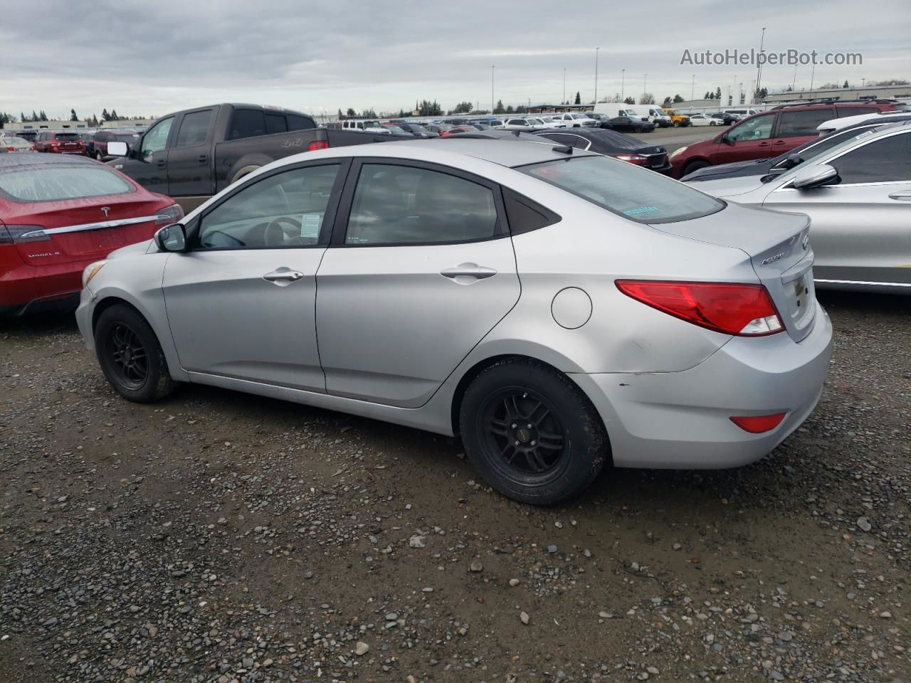 2015 Hyundai Accent Gls Silver vin: KMHCT4AEXFU819326