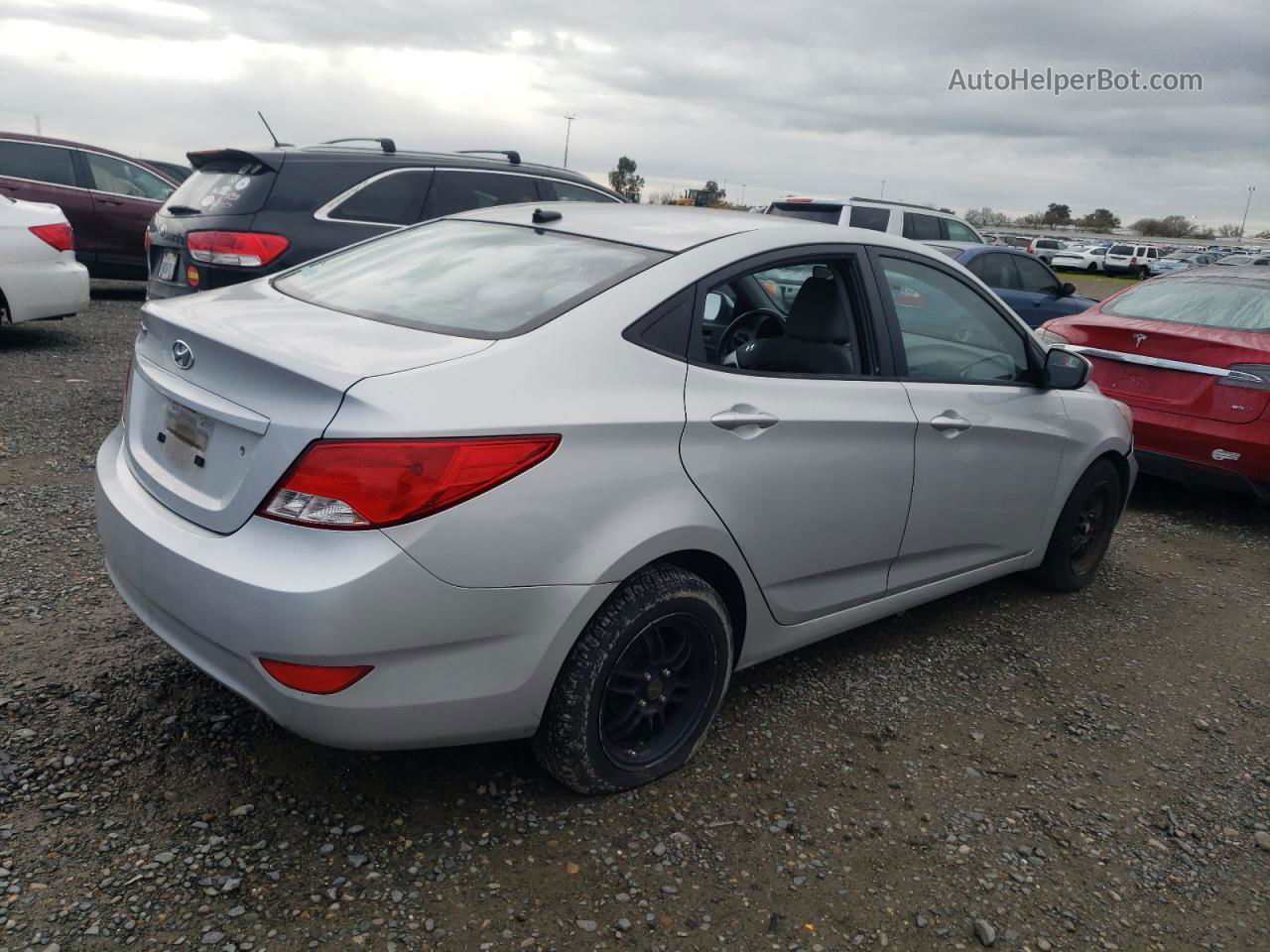 2015 Hyundai Accent Gls Silver vin: KMHCT4AEXFU819326