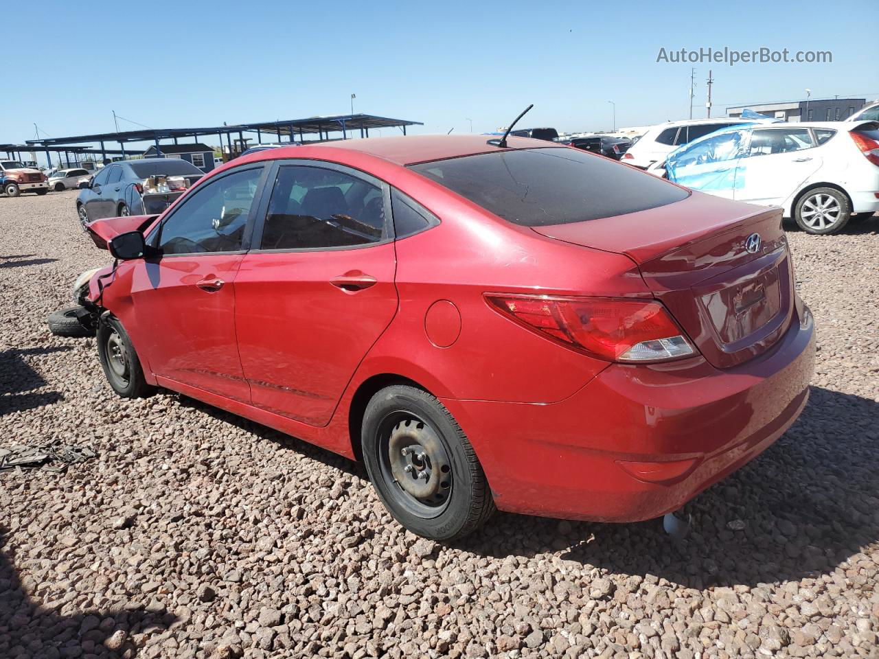 2015 Hyundai Accent Gls Red vin: KMHCT4AEXFU848194