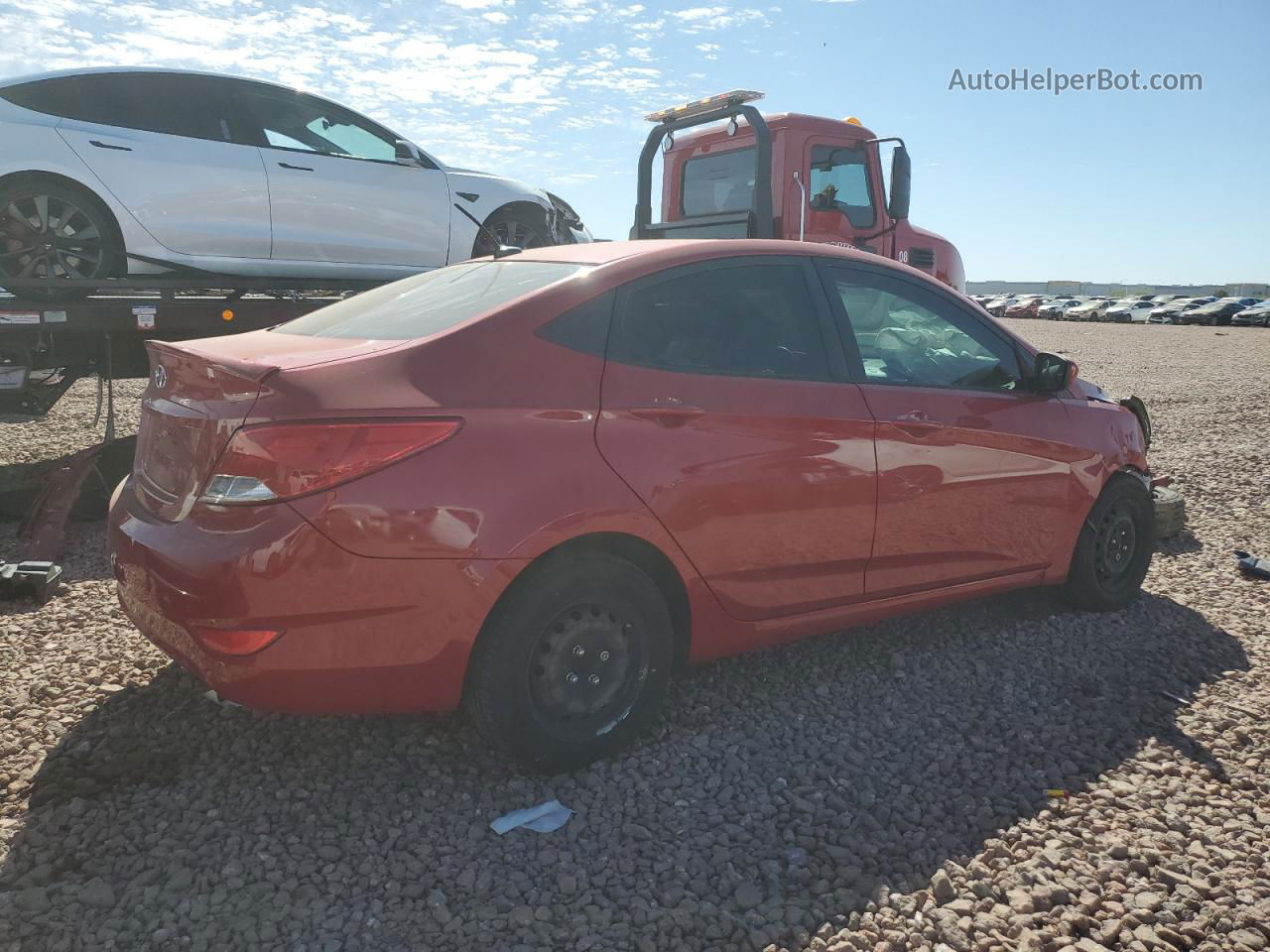 2015 Hyundai Accent Gls Red vin: KMHCT4AEXFU848194