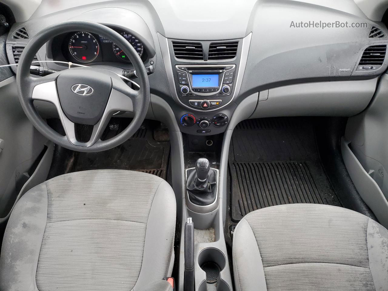 2015 Hyundai Accent Gls Черный vin: KMHCT4AEXFU880692