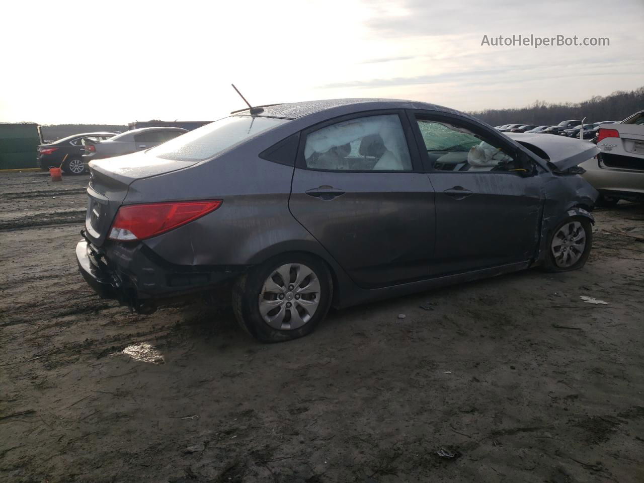 2015 Hyundai Accent Gls Gray vin: KMHCT4AEXFU902898