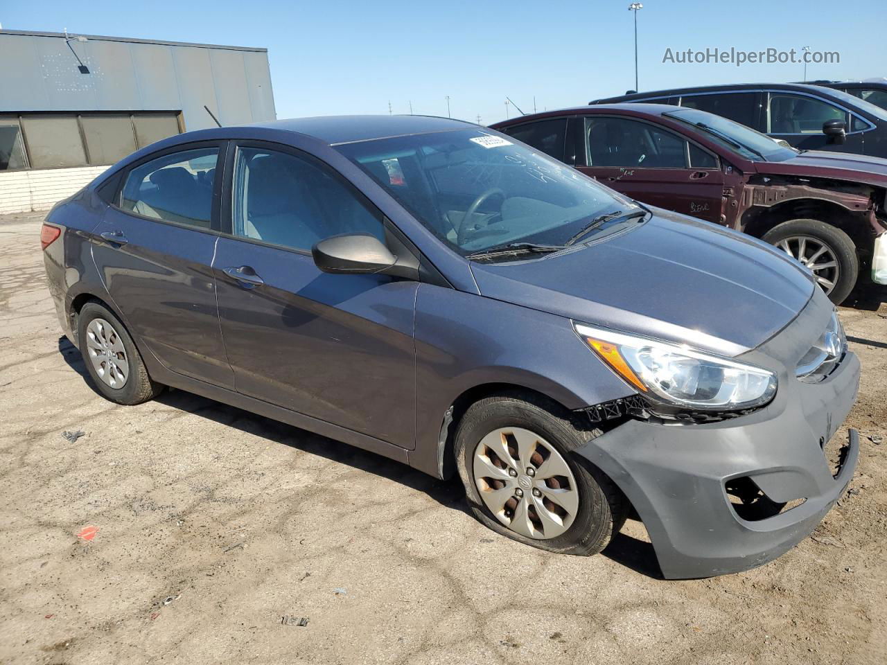 2015 Hyundai Accent Gls Gray vin: KMHCT4AEXFU910483