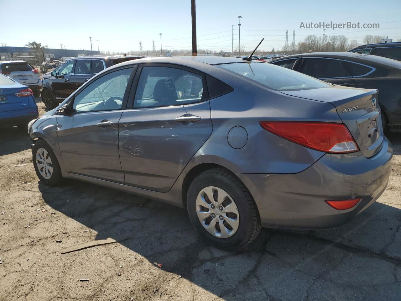 2015 Hyundai Accent Gls Серый vin: KMHCT4AEXFU910483