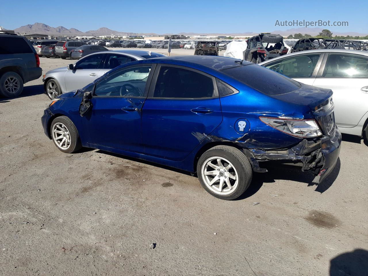 2015 Hyundai Accent Gls Blue vin: KMHCT4AEXFU915103