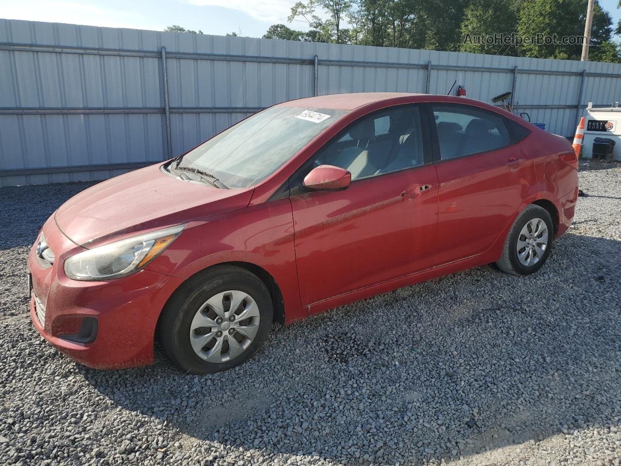 2015 Hyundai Accent Gls Red vin: KMHCT4AEXFU916879