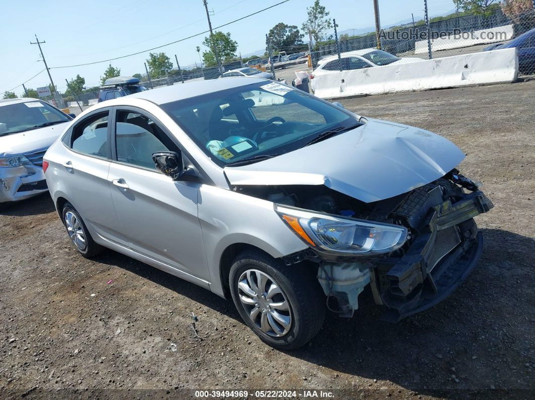 2015 Hyundai Accent Gls Silver vin: KMHCT4AEXFU920477