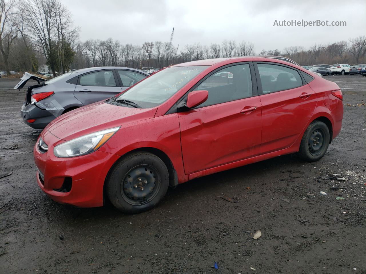 2015 Hyundai Accent Gls Red vin: KMHCT4AEXFU924402