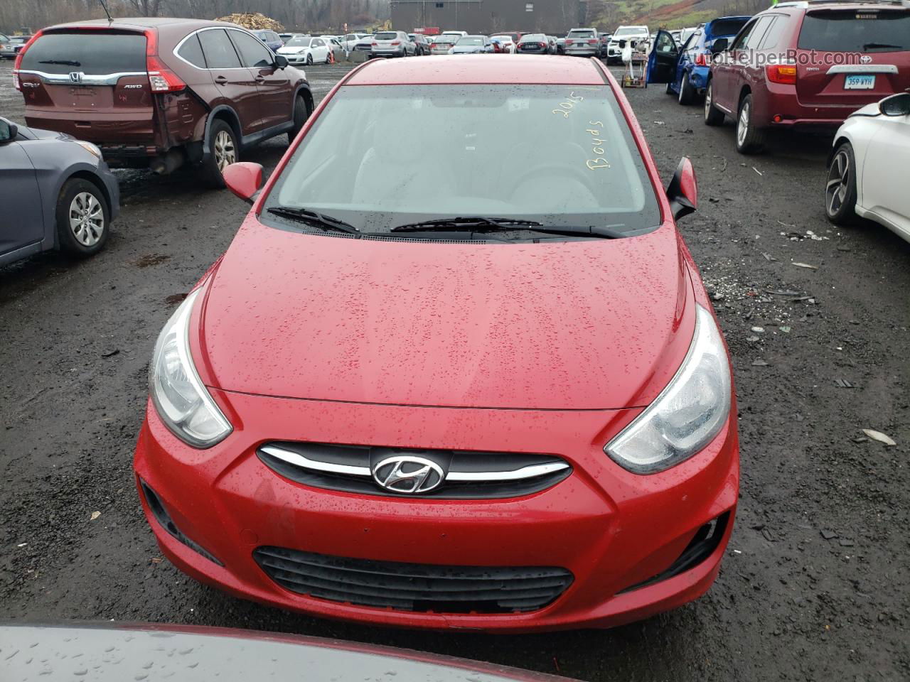 2015 Hyundai Accent Gls Red vin: KMHCT4AEXFU924402