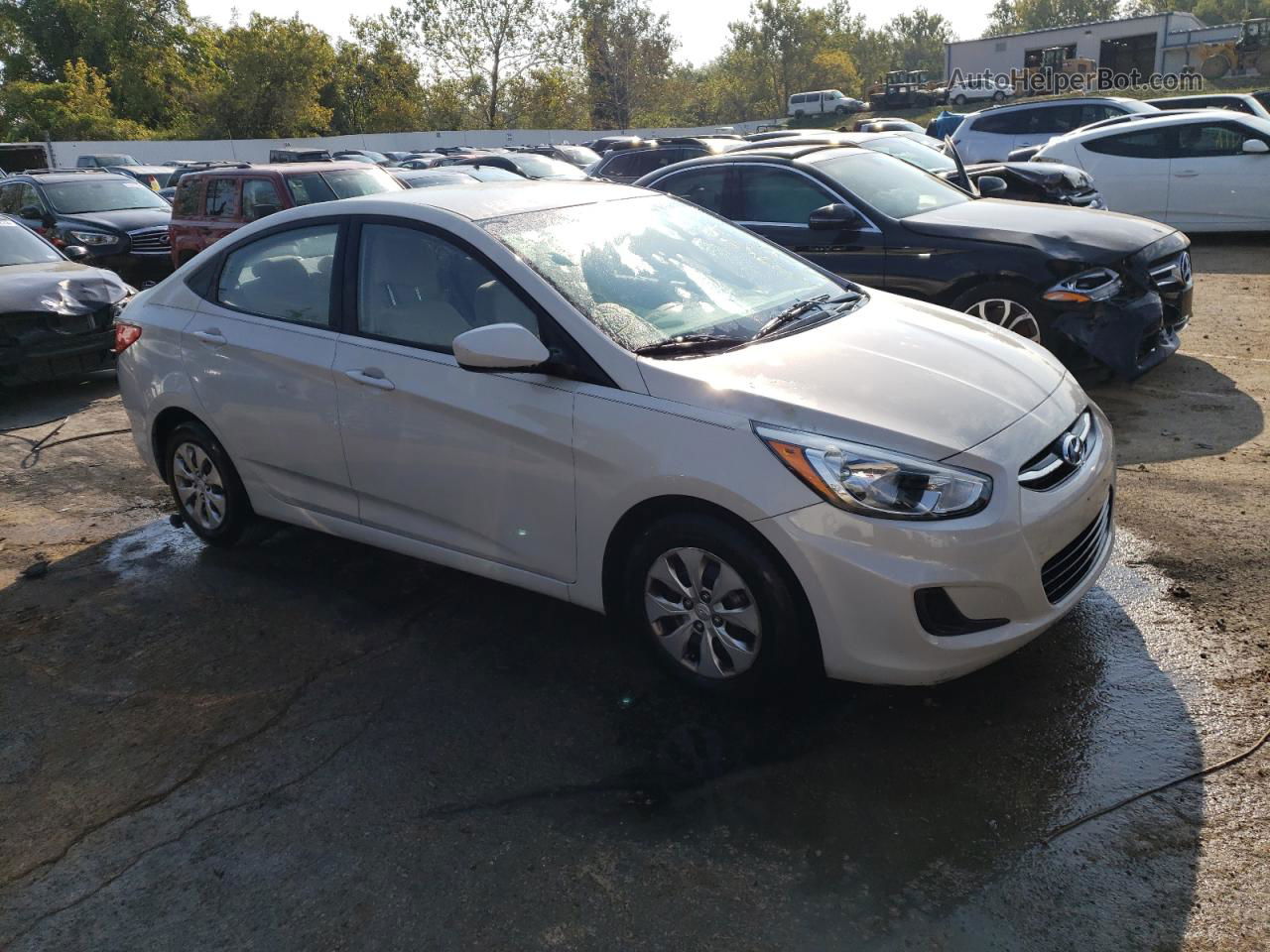 2015 Hyundai Accent Gls White vin: KMHCT4AEXFU933391