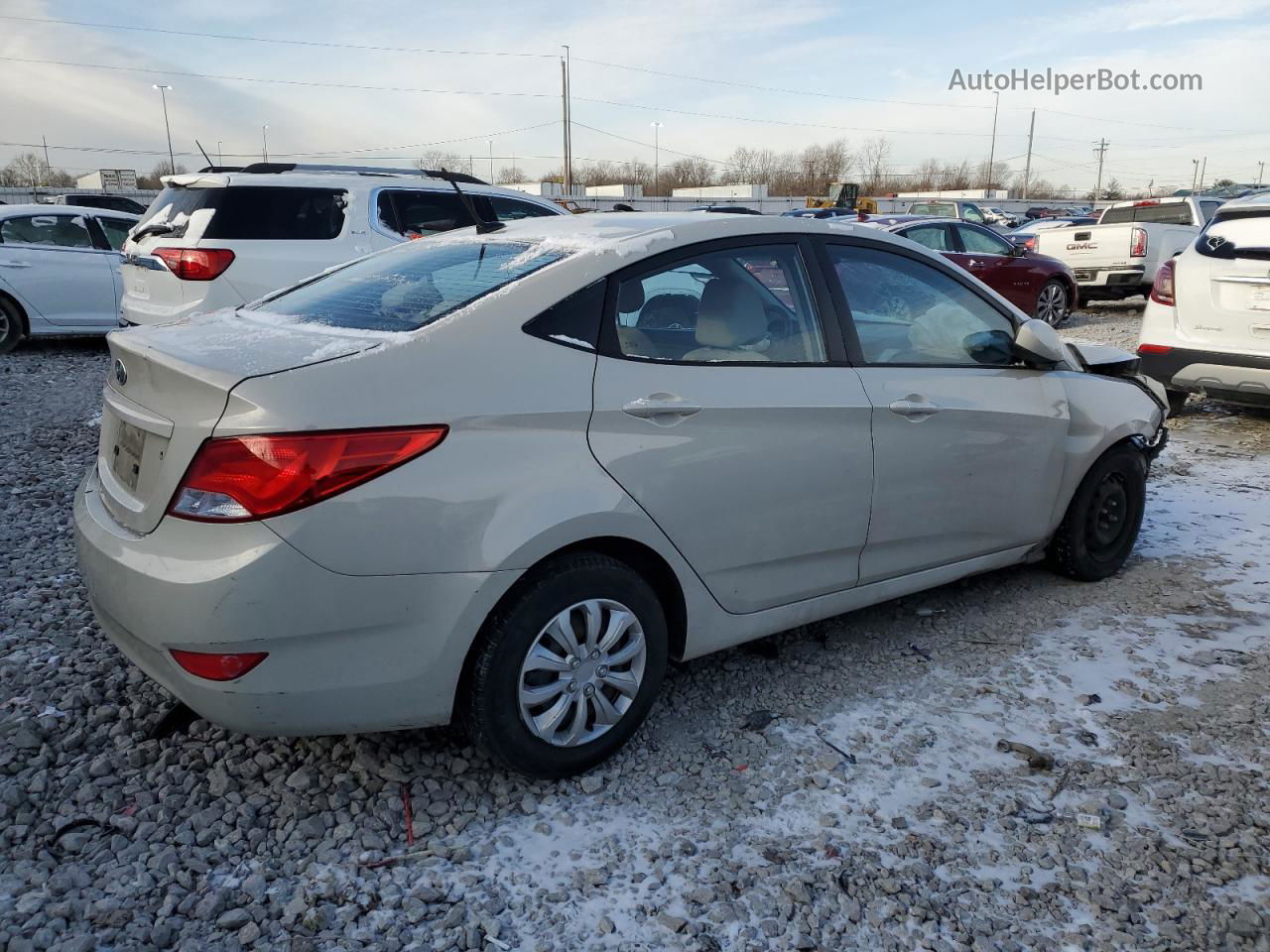 2015 Hyundai Accent Gls Beige vin: KMHCT4AEXFU934363