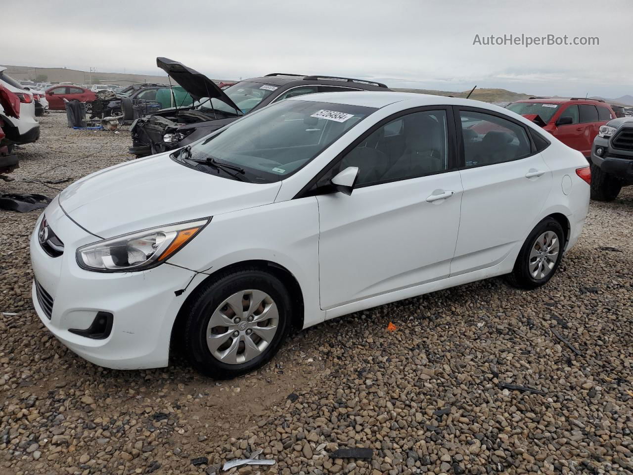 2016 Hyundai Accent Se White vin: KMHCT4AEXGU027761